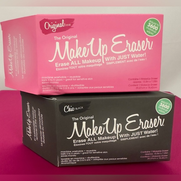 The Original MakeUp Eraser® Makeup Remover Cloths - (Pink & Chic Black) Set of 2 - Picture 2 of 12